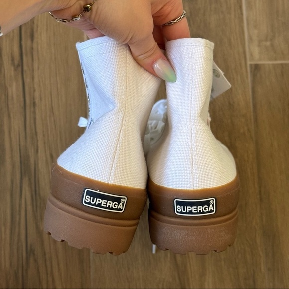 NWT SUPERGA 2341 Alpina White Gum High Top Sneakers - Picture 7 of 8